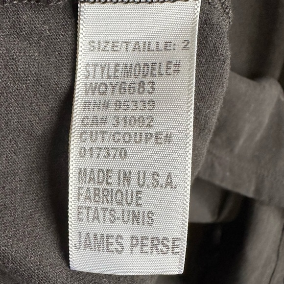 Standard James Perse Knit Dress Black Cowl Neck Size 2 Medium Racerback - Picture 6 of 7